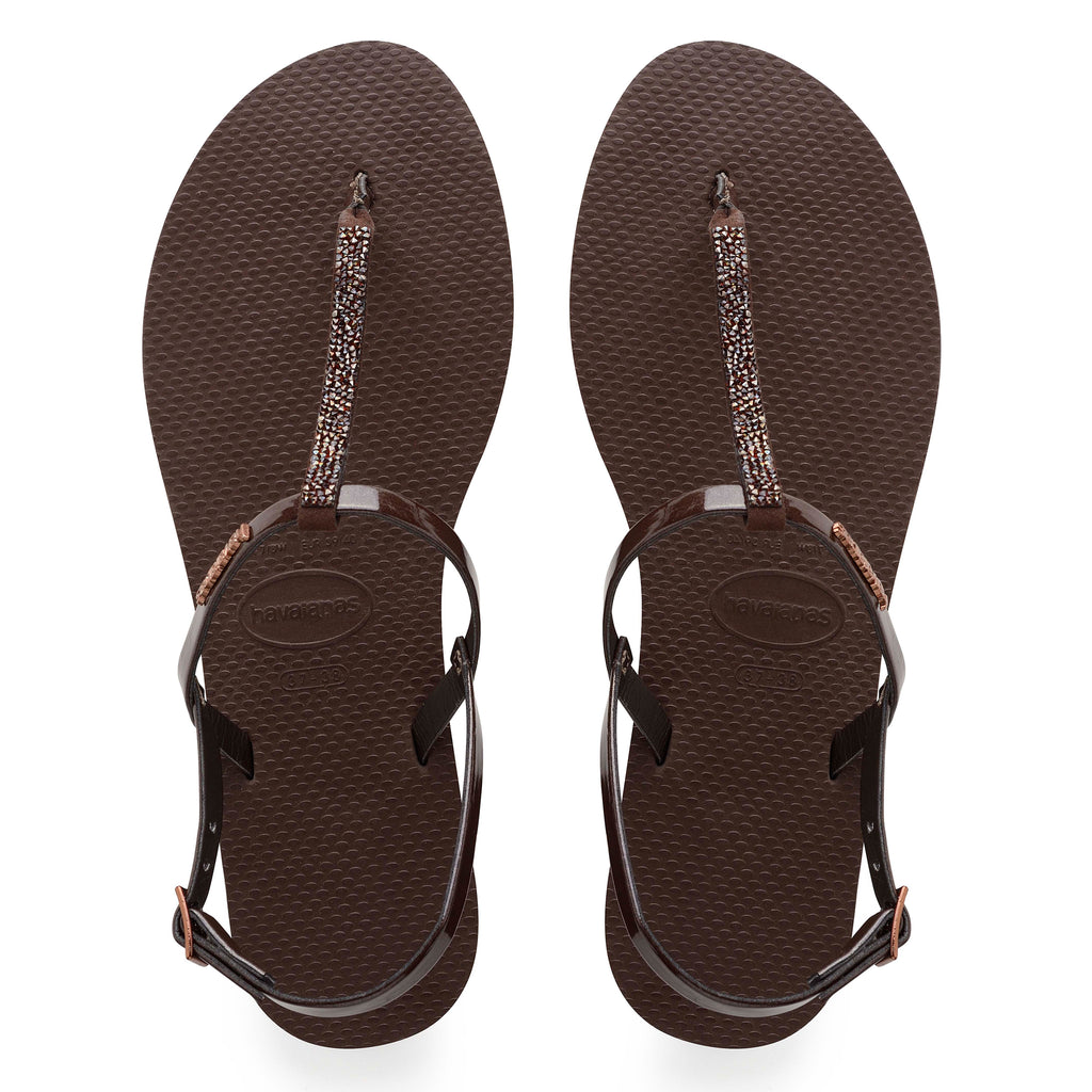 Havaianas You Riviera Crystal Womens Brown Sandals