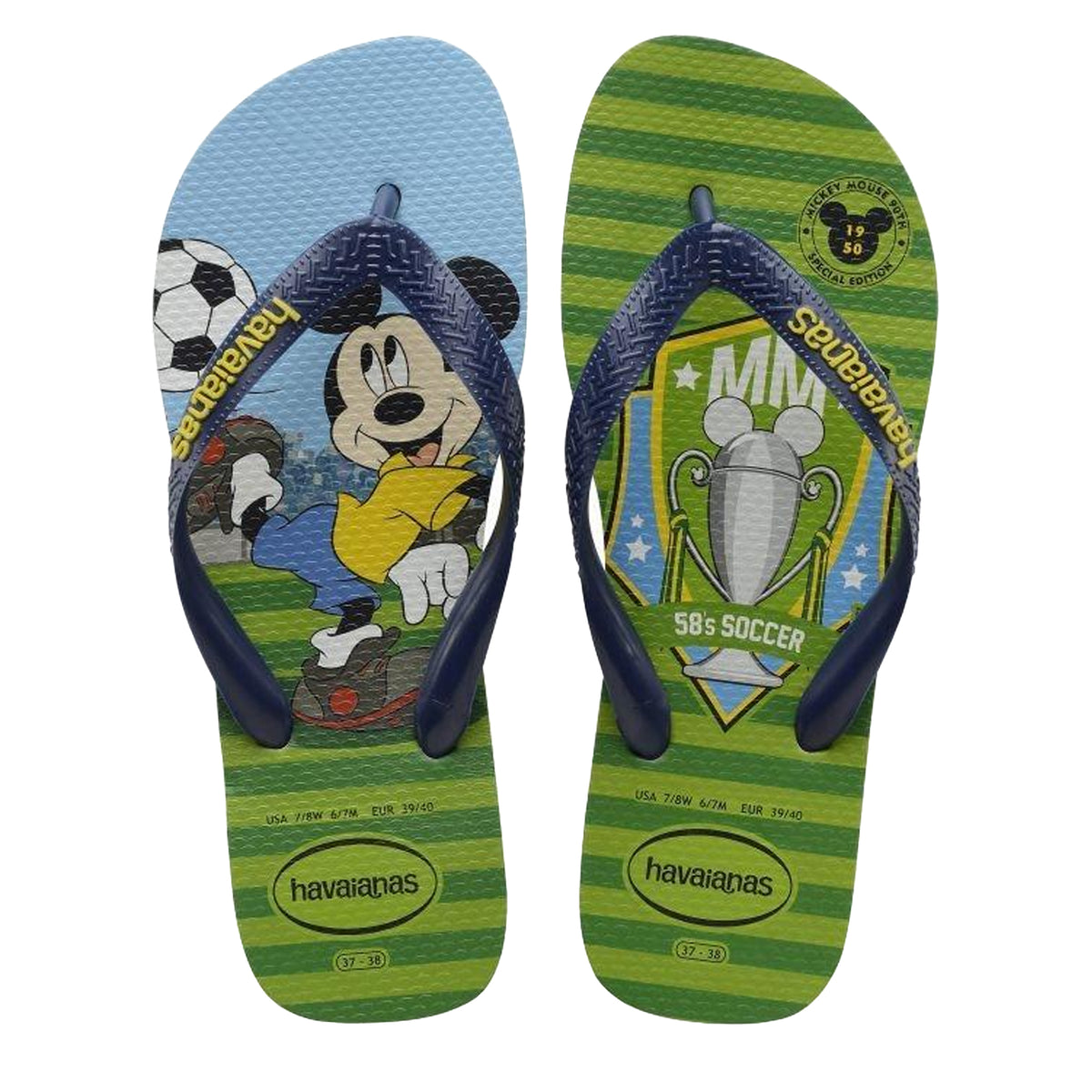 Havaianas Mickey's 90th Anniversary Mens Green Flip-Flops