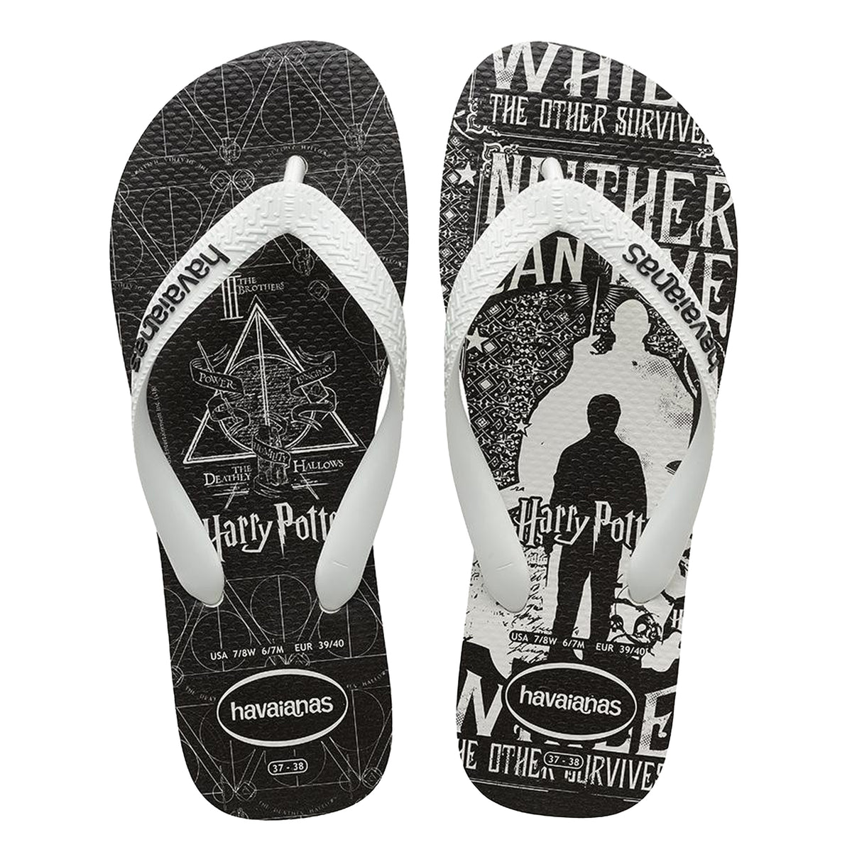 Havaianas Top Harry Potter Mens Black/White Flip-Flops