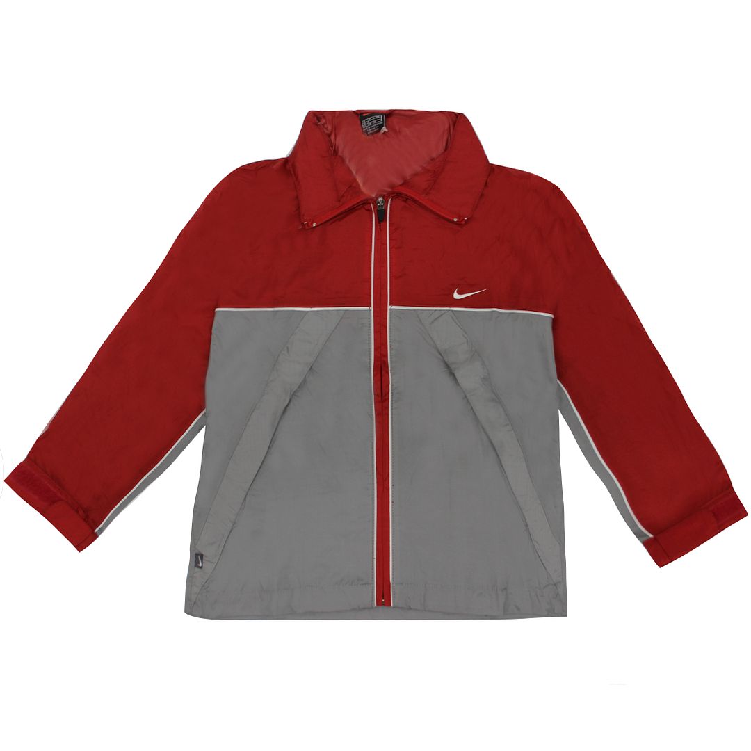 Nike Logo Kids Grey/Red Jacket