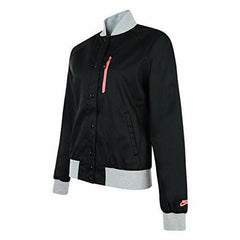 Nike Sportswear Long Sleve Collared Black Women Popper Track Jacket