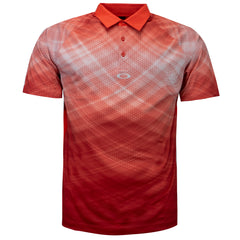 Oakley Barkie Red Gradient Golf Polo Shirt - Mens