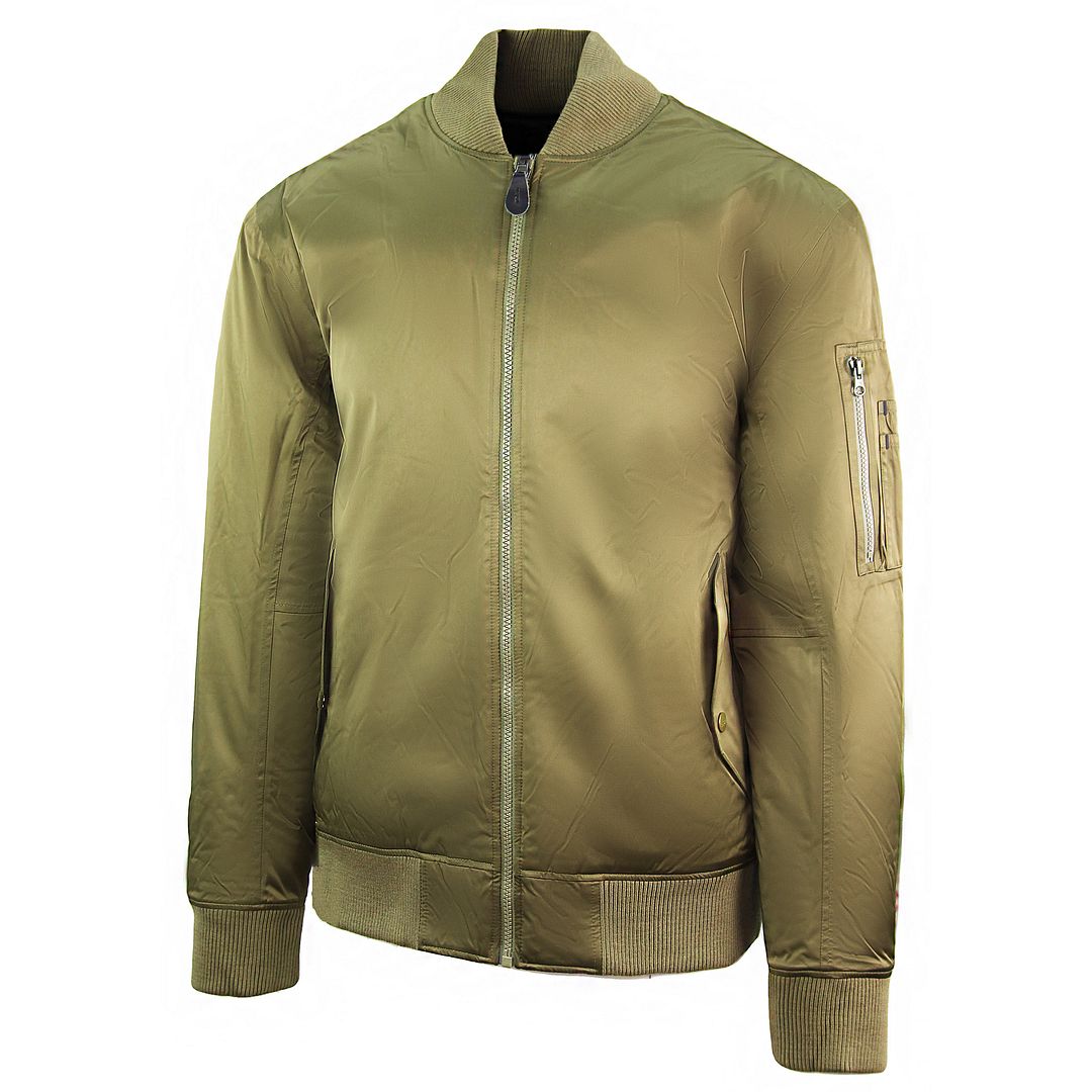 Nike Plain Mens Khaki Bomber Jacket