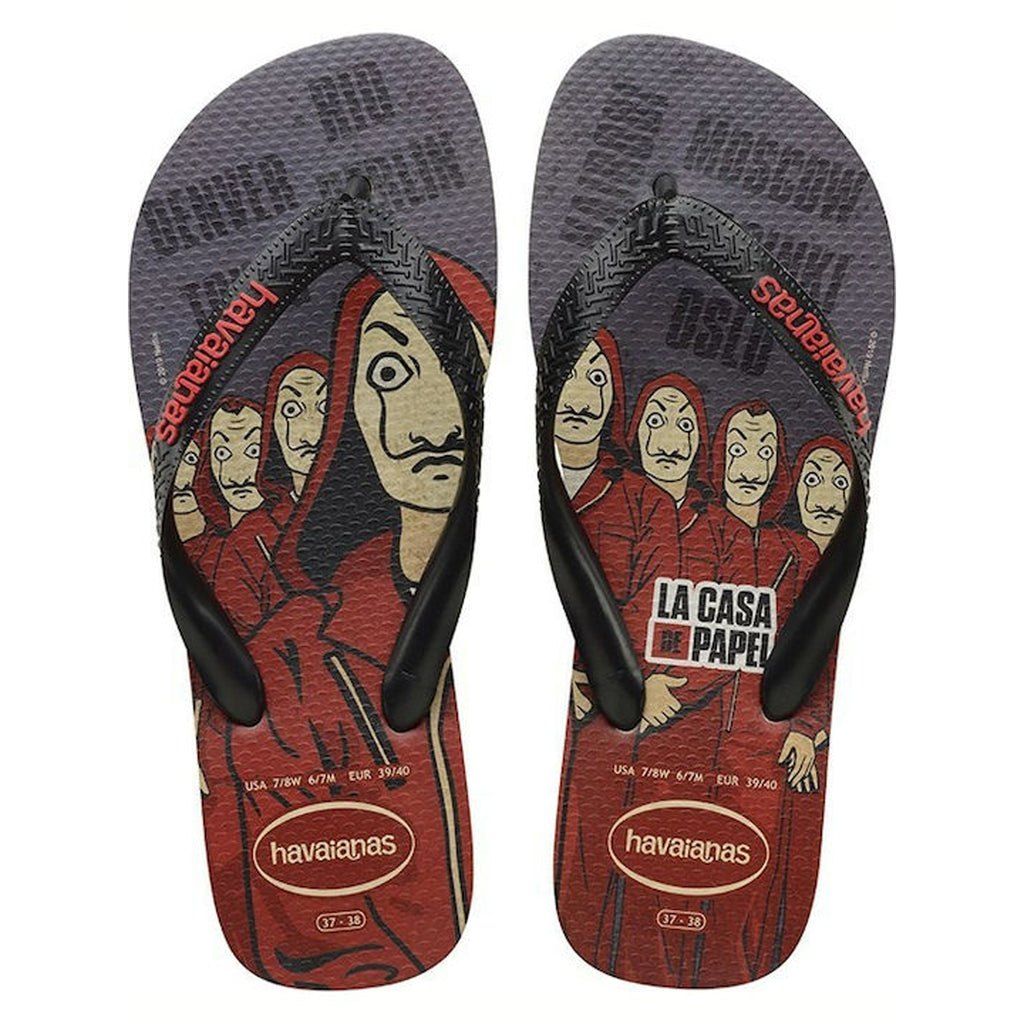 Havaianas La Casa De Papel Mens Red Flip-Flops