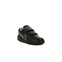 Nike Pico 4 PSV Strap Up Black Smooth Leather Kids Trainers 454500 001