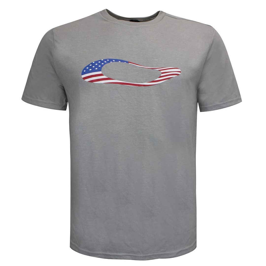 Oakley Ellipse USA Mens Grey T-Shirt