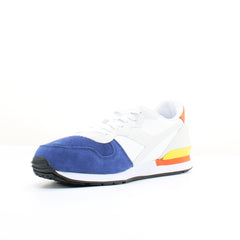 Diadora Camaro Double II White Navy Synthetic Mens Lace Up Trainers C6874