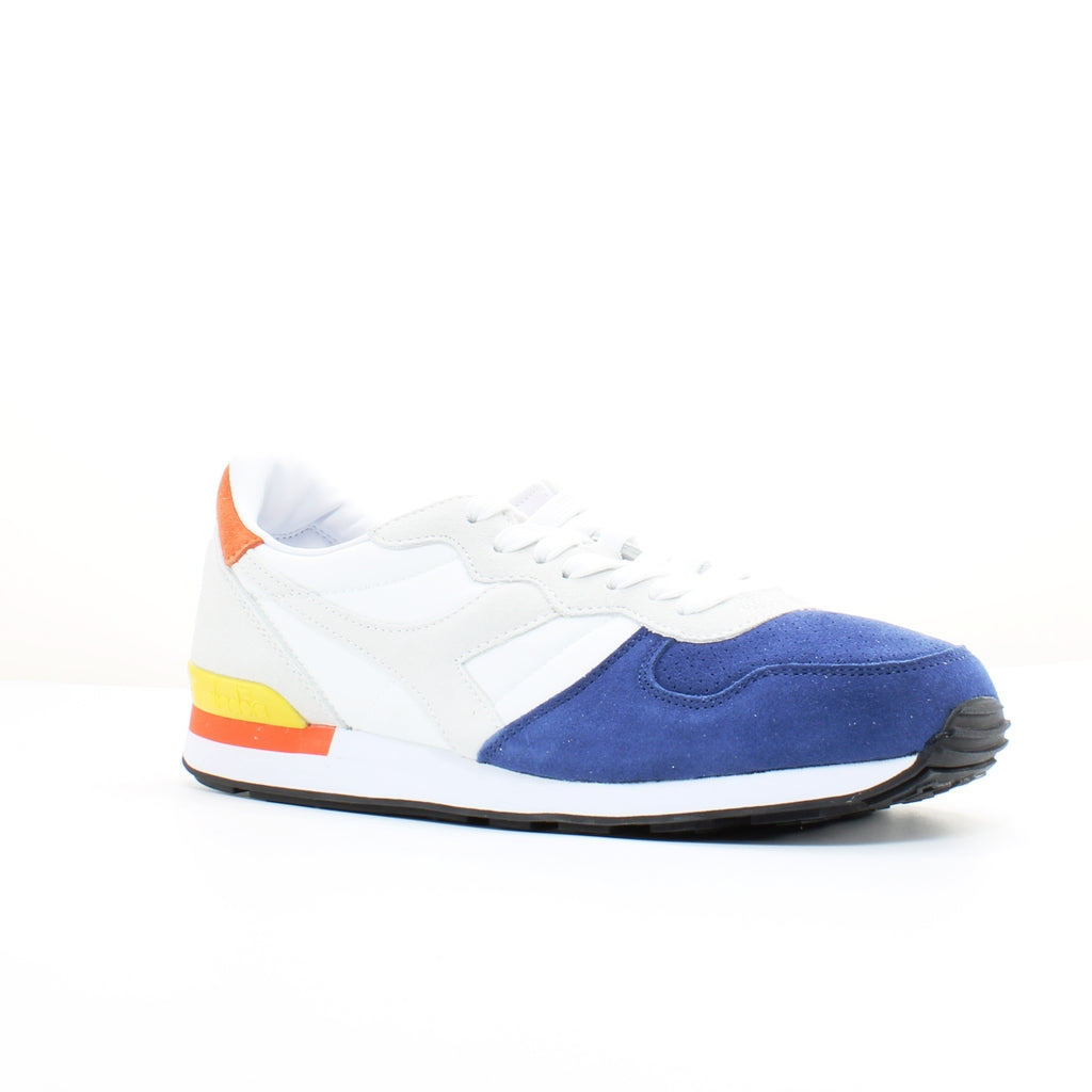 Diadora Camaro Double II White Navy Synthetic Mens Lace Up Trainers C6874