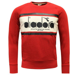Diadora Sportswear Mens Crew Spectra Sweatshirt Jumper Red 502.173795 C7523 A49A