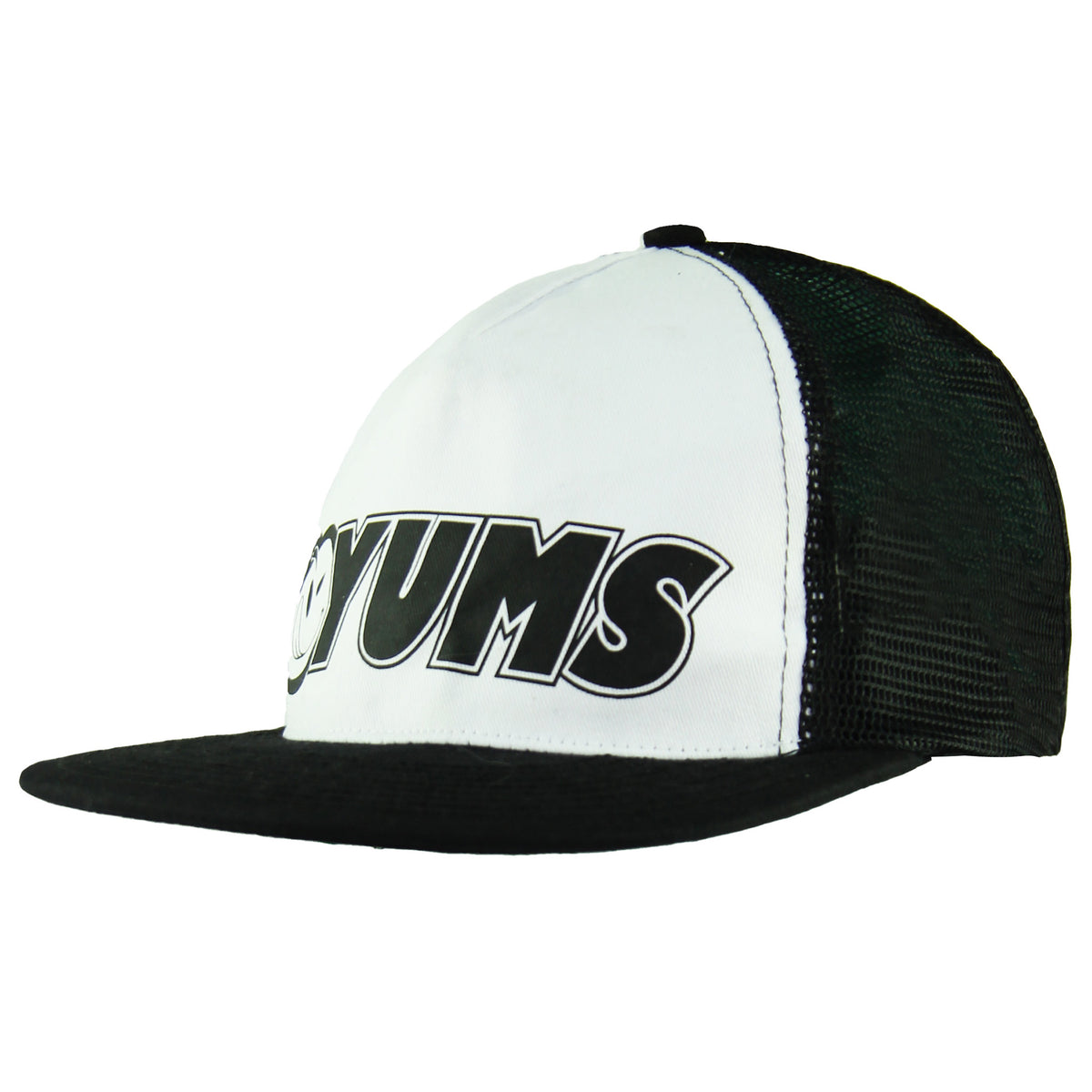 Yums Mesh Unisex Black White Adjustable Cap