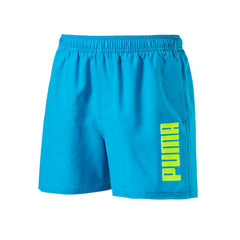 Puma Active Cat Stretch Waist Bottoms Blue Mens Swimming Shorts 512385 35