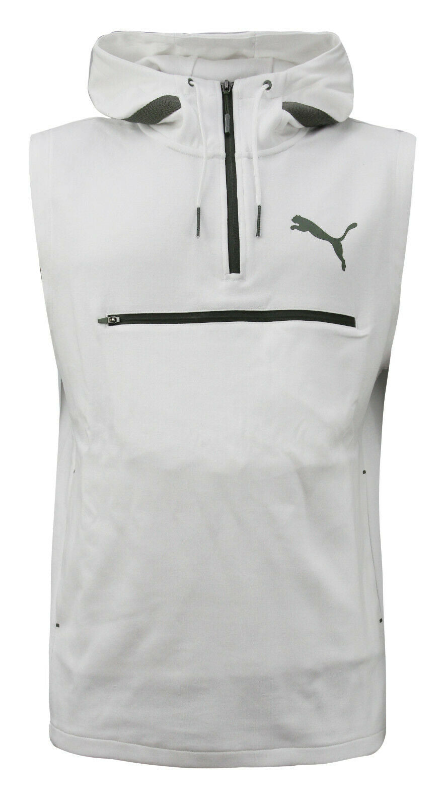 Puma Evo SL Sleeveless Mens Hoodie Jumper Activewear White 574519 05 A58D