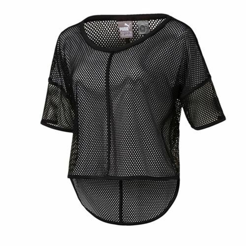 Puma Active Explosive Womens Black Mesh DryCell Top T-Shirt 515280 01 UA96