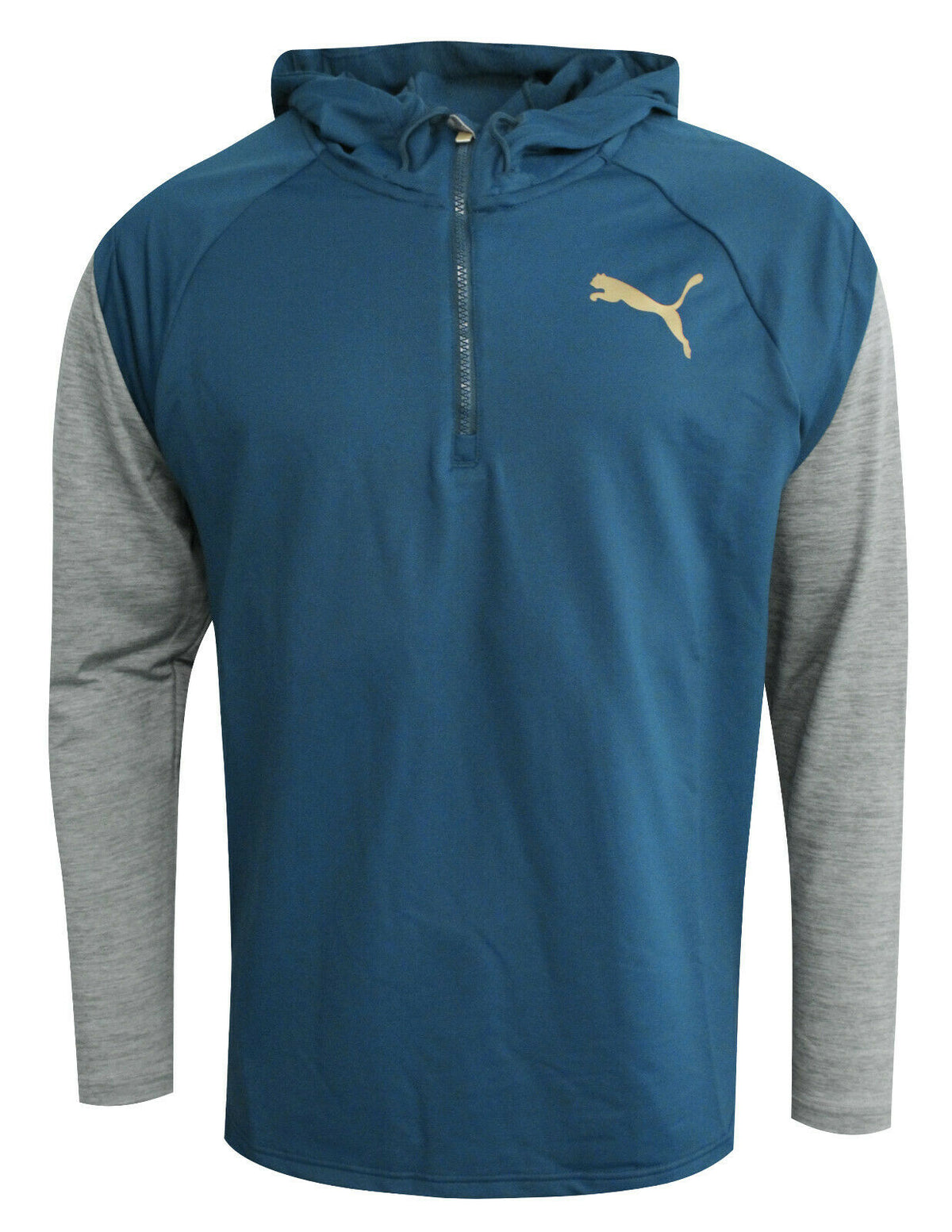 Puma Active Training  Mens Tech 1/4 Zip Hoodie Blue Grey 516573 03 A61E