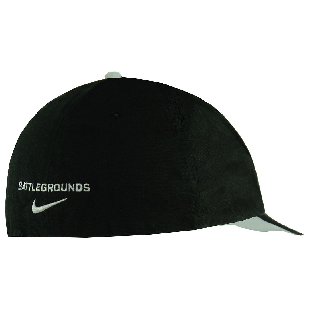 Nike Swoosh Battlegrounds Black Graphic Logo Mens Cap 530837 010