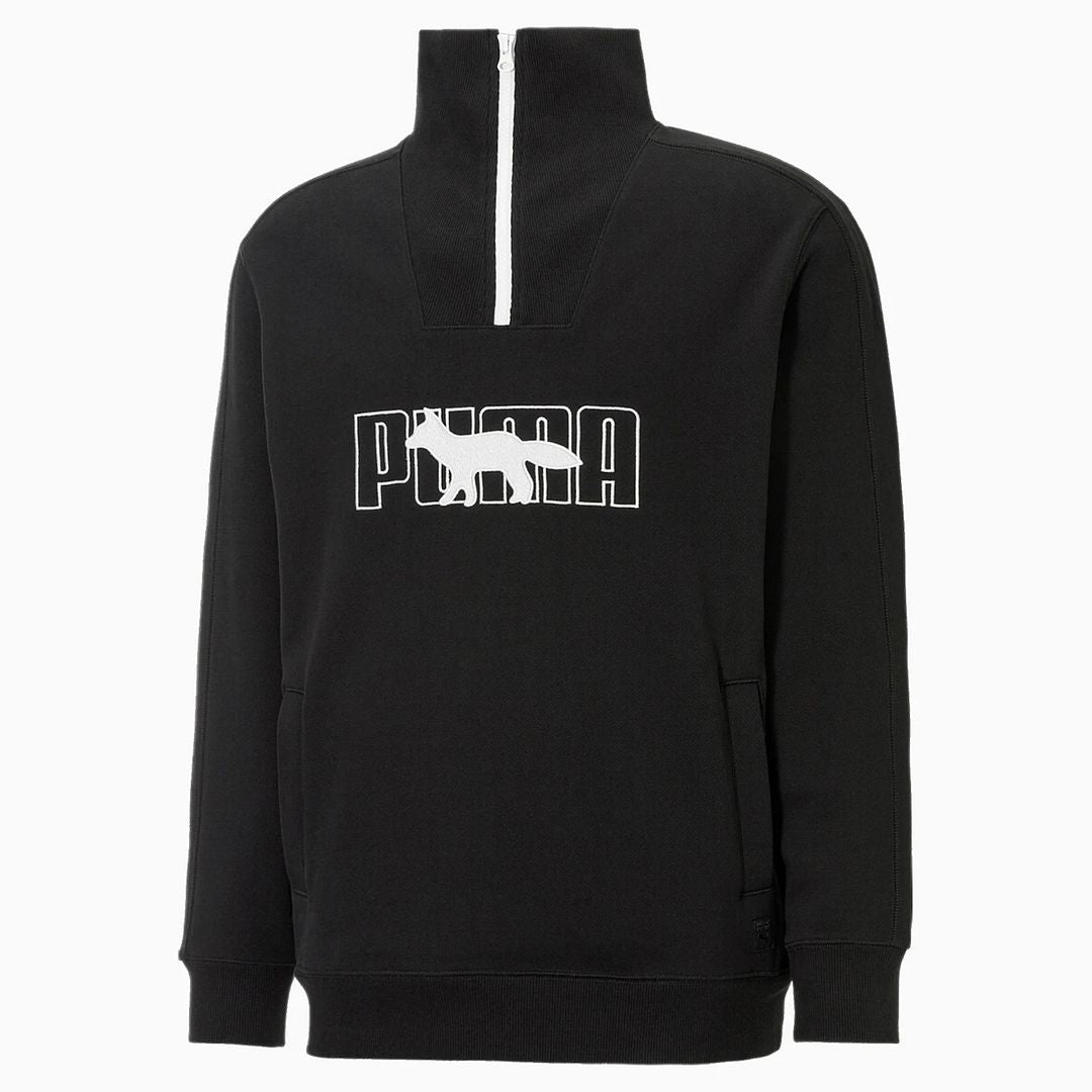 Puma x Maison Kitsune Mens Black Sweatshirt