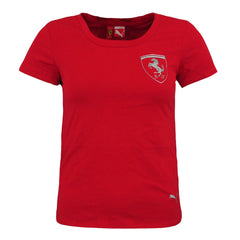 Puma Ferrari Logo Tee Womens Logo T-Shirt Red 557973 01 S