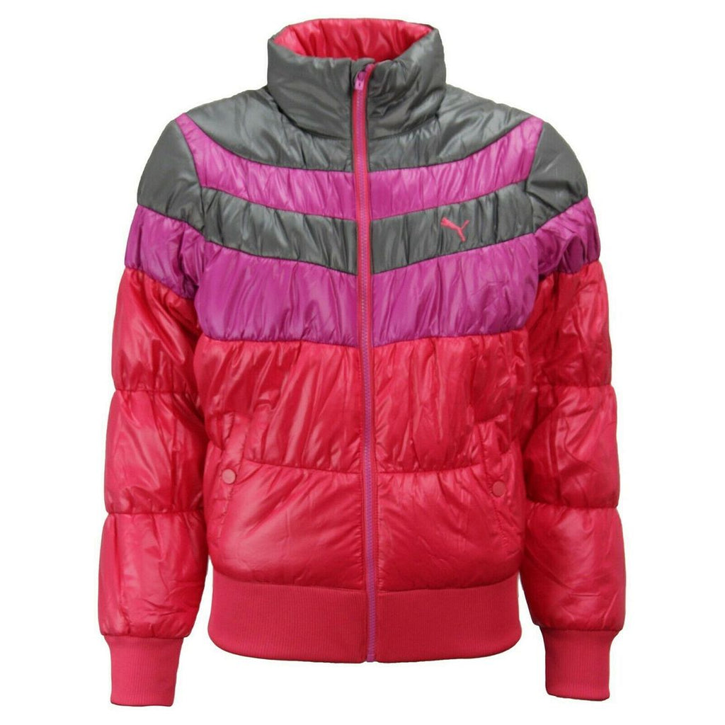 Puma Logo Womens Pink Padded Jacket