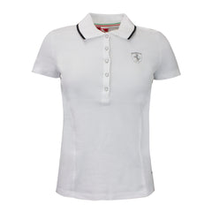 Puma Womens Ferrari Lifestyle Polo Shirt White Top 566257 03