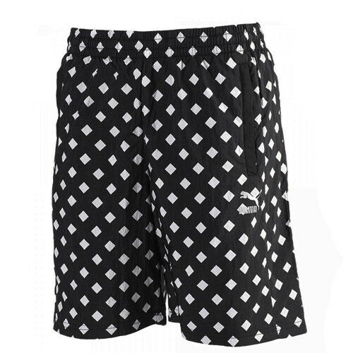 Puma Alife ARC All Over Diamond Print Mens Black Shorts