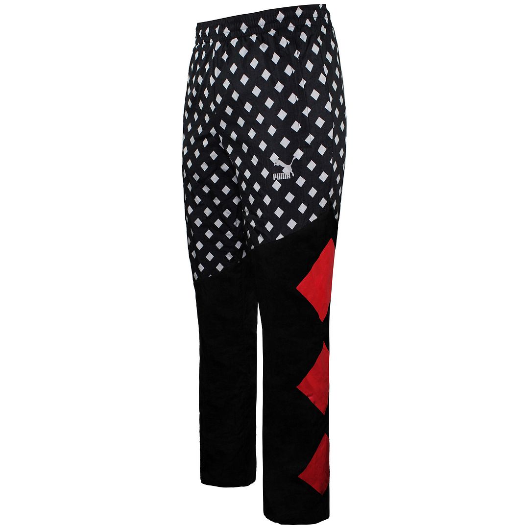 Puma x Alife ARC Stretch Waist Printed Black/Red Mens Track Pants 568228 BLACK