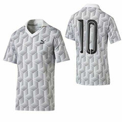 Puma Printed Mens White/Black Polo Shirt