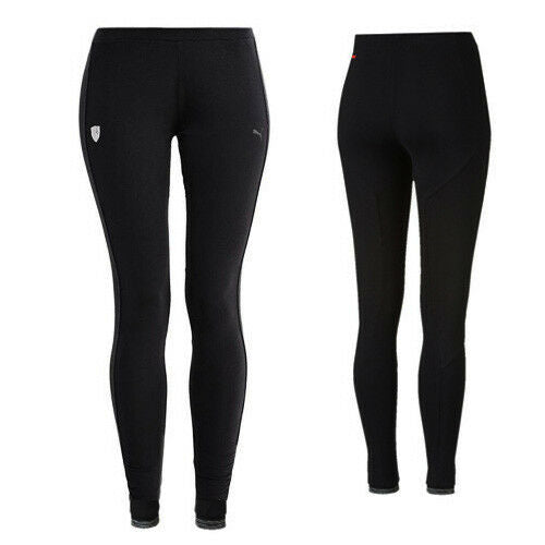 Puma SF Ferrari Moonless Night Black Womens Elasticized Leggings 570695 01 A7E