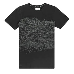 Puma x Stampd Wave Texture Print Short Sleeve Black Crew Mens T-Shirt 570919 01