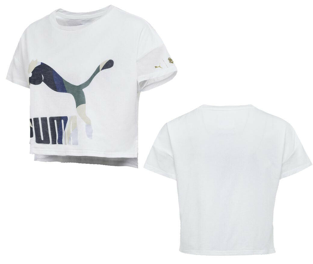 Puma X Careaux Logo Womens White Crop Top