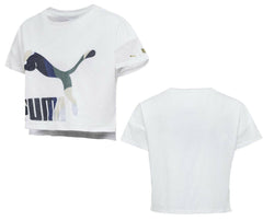 Puma X Careaux Logo Womens White Crop Top