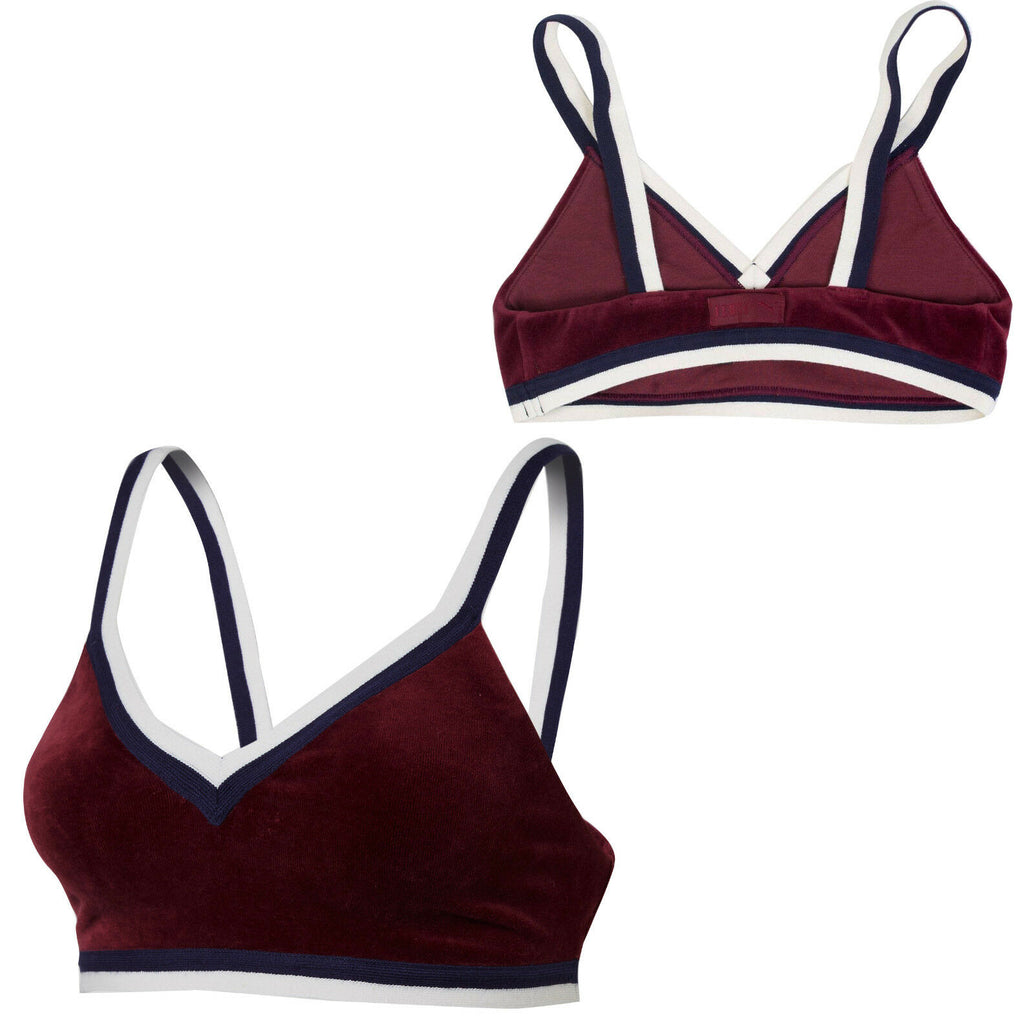 Puma x Rihanna Fenty Velour Womens Burgundy Crop Top