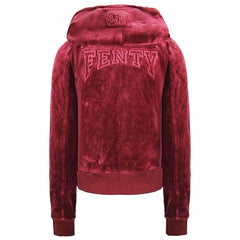 Puma x Rihanna Fenty Long Sleeve Burgundy Womens Velour Track Jacket 575837 02