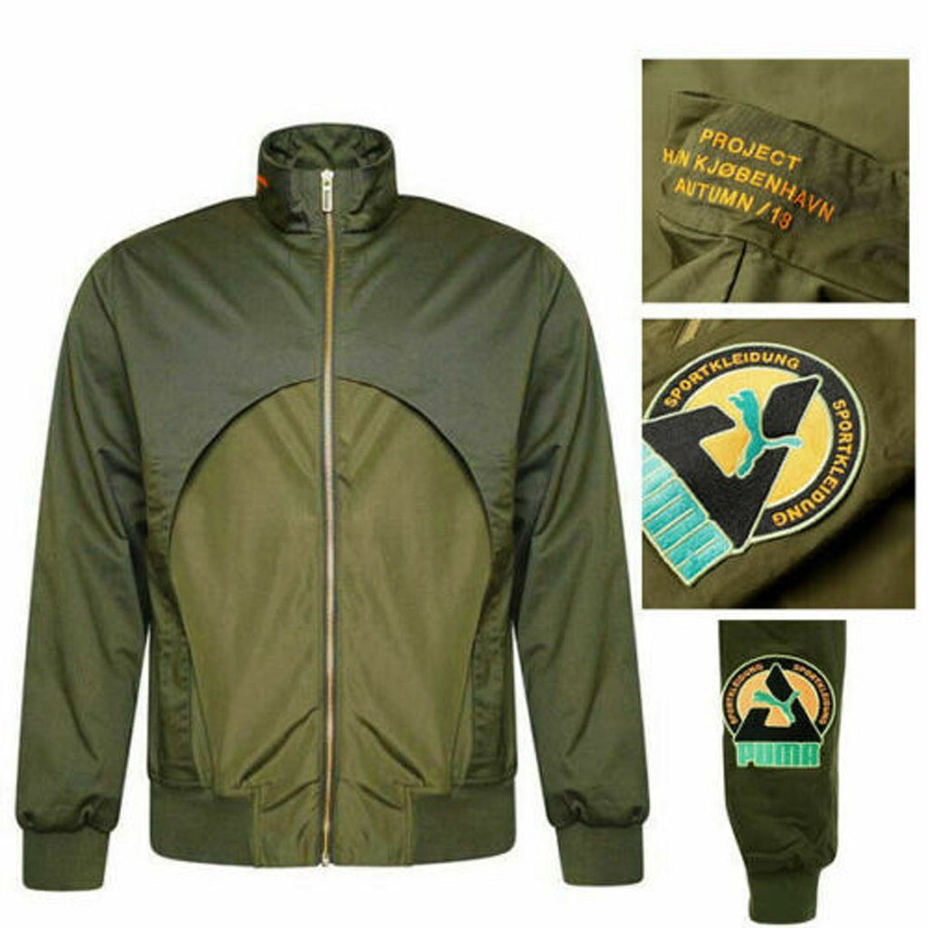 Puma x Han Kjobenhavn Long Sleeve Zip Up Green Olive Mens Jacket 576887 77