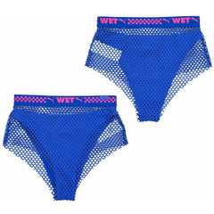 Puma x Rihanna Fenty Womens Blue Mesh-Trimmed  X2 Pack Bikini Bottoms