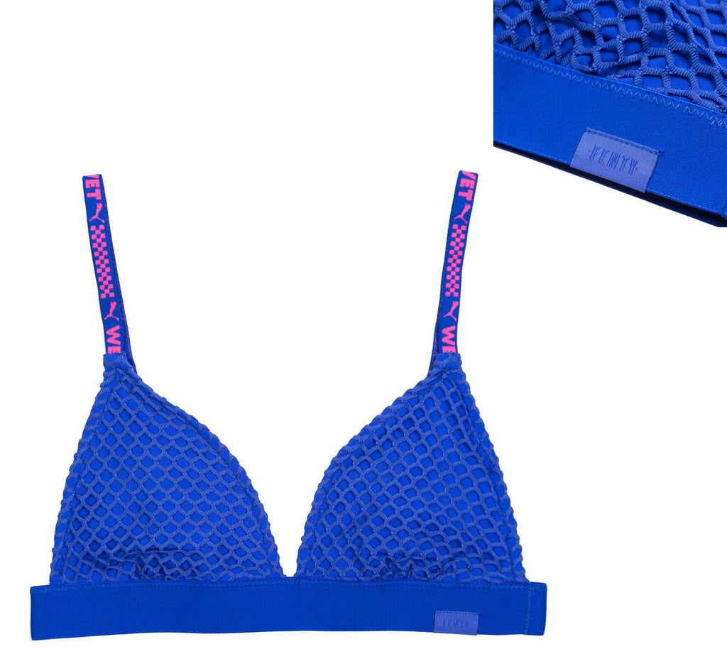 Puma x Fenty Triangle Blue Bikini Top - Womens