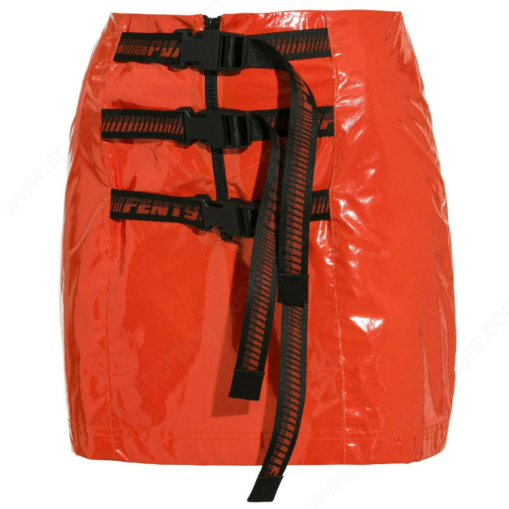 Puma x Rihanna Fenty Womens Orange Mini Skirt