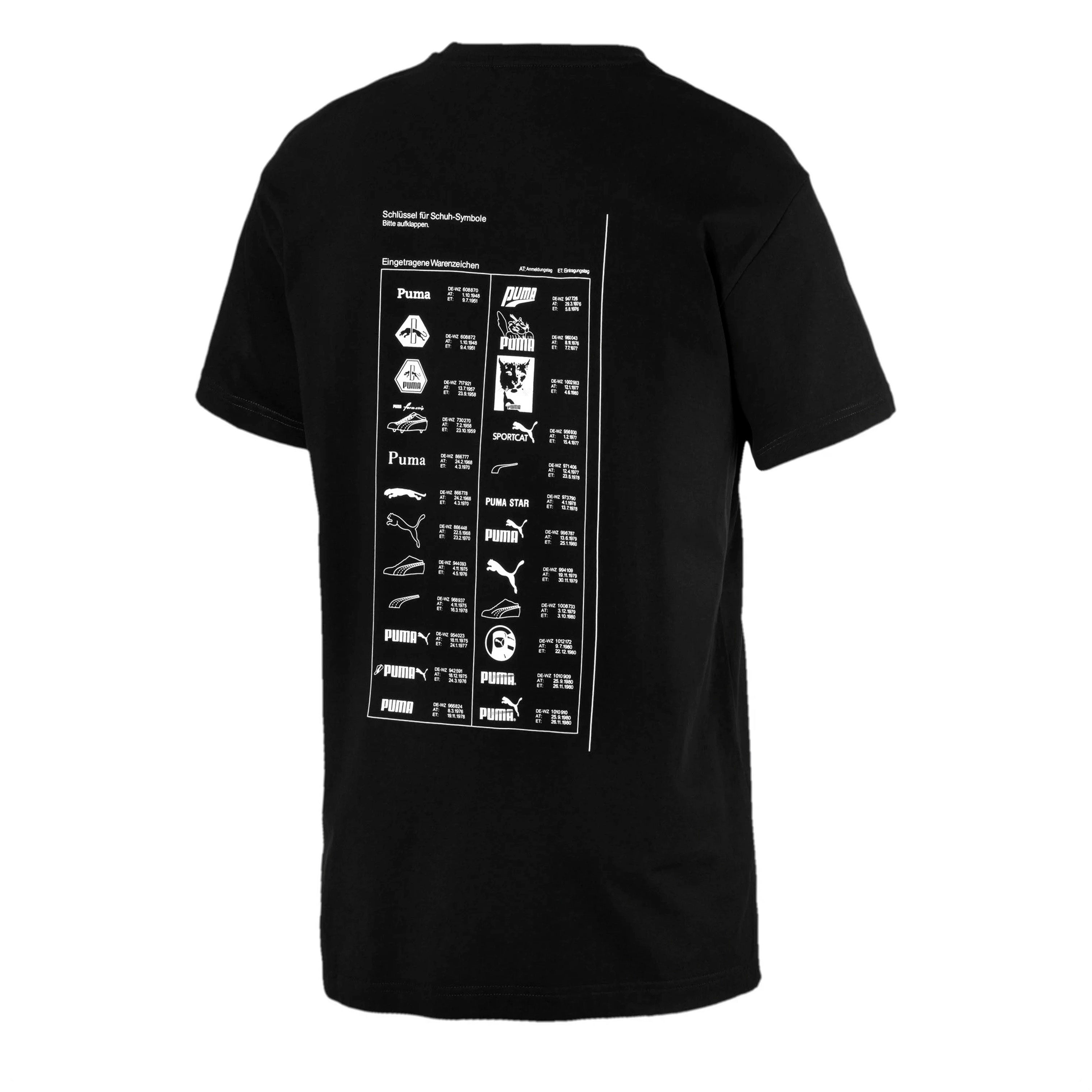 Puma Multiple Logo Mens Black Top