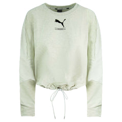 Puma Relaxed Fit Nu-tility Womens White Sweatshirt