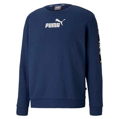 Puma Mens Amplified Crew Taped Sweatshirt Logo Jumper Blue 581391 43