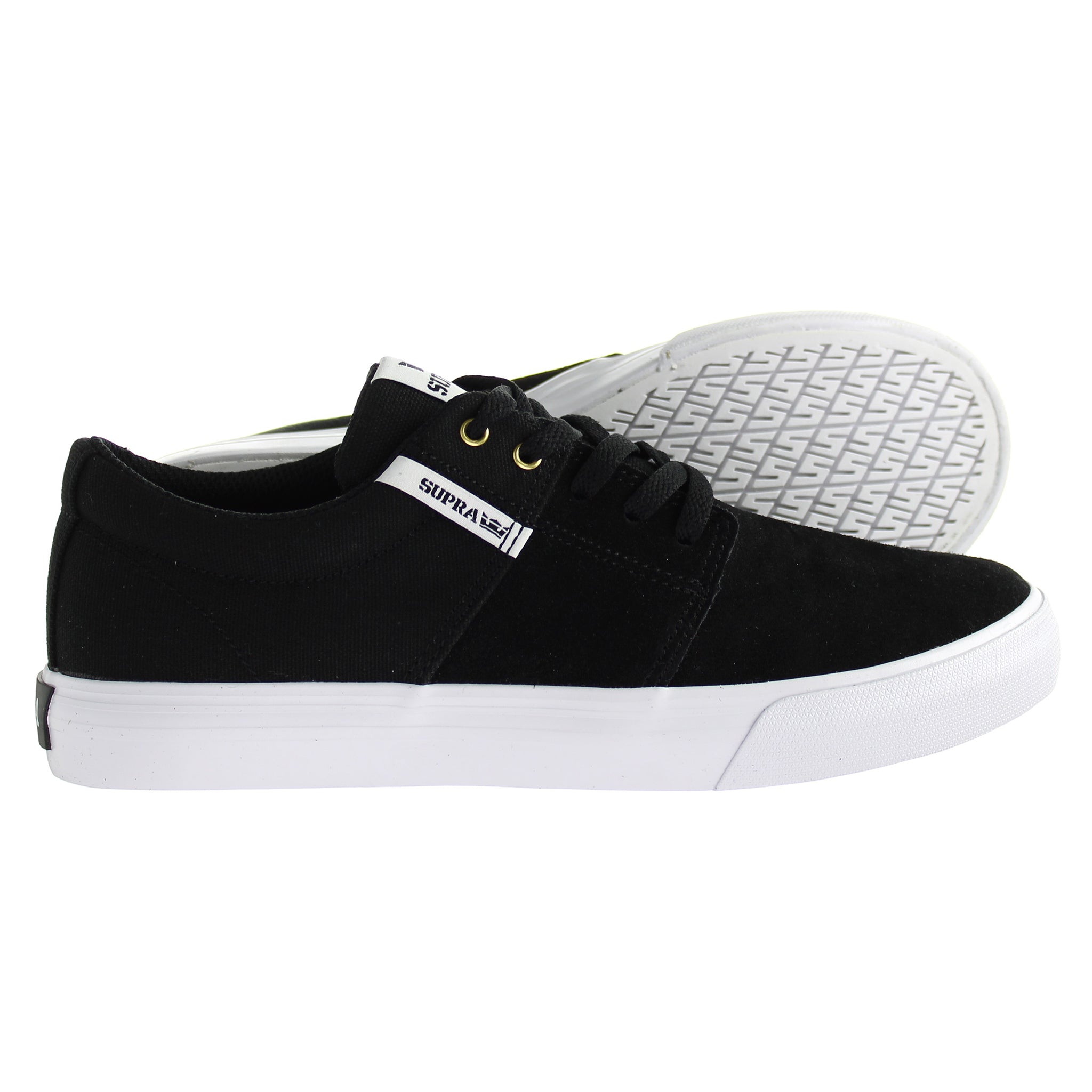 Supra Stacks Vulc II Black Kids Trainers