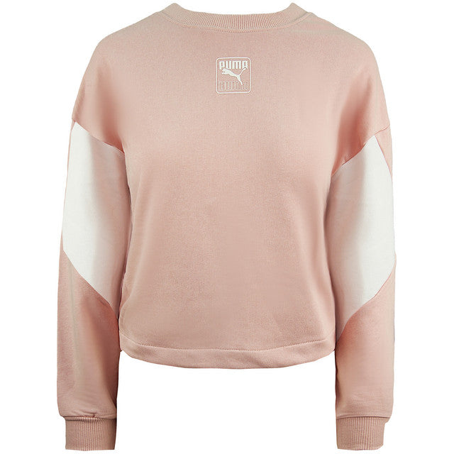 Puma Relaxed Fit Rebel Womens Pink Jumper