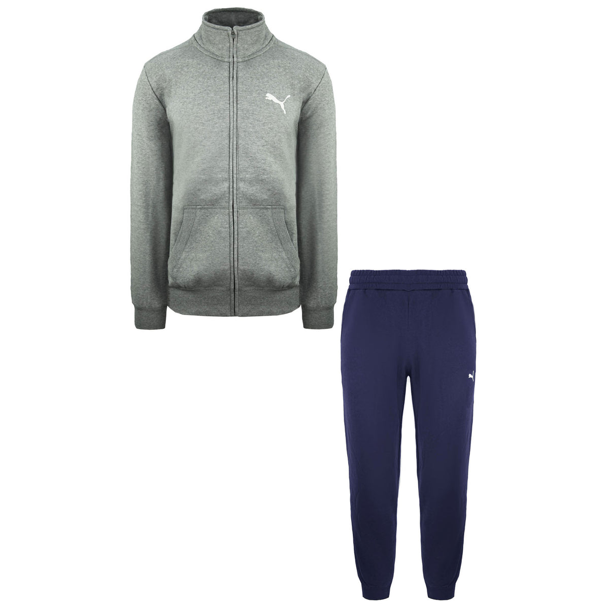 Puma Regular Fit Mens Grey/Navy Tracksuit