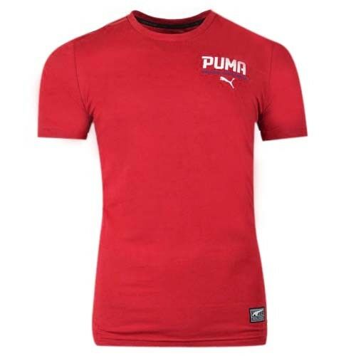 Puma Style Tec Original Sportswear Mens Red Tee Top T-Shirt 590589 09 RW31