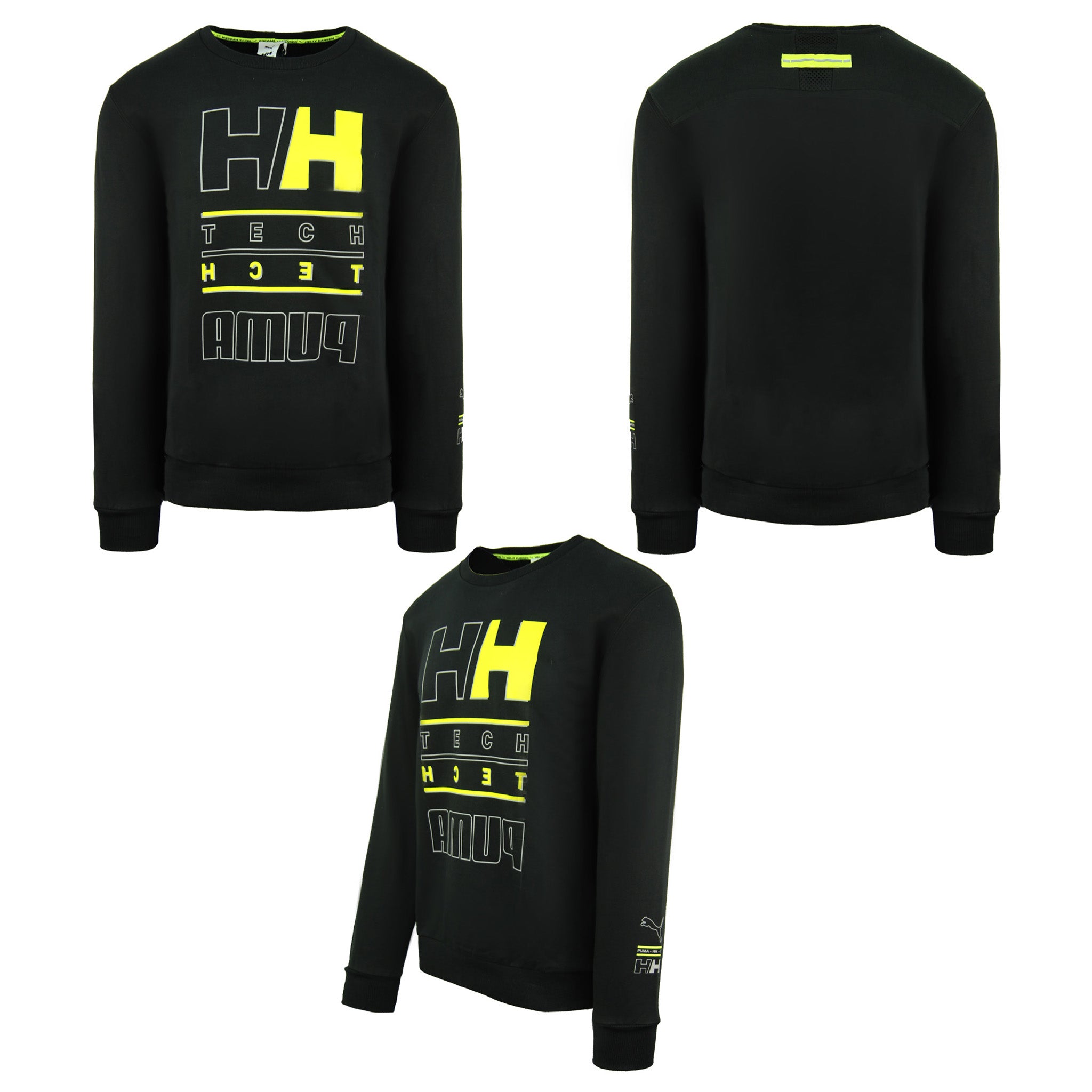 Puma x Helly Hansen Mens Black Graphic Sweatshirt