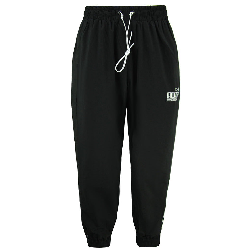 Puma King Logo Mens Black Woven Track Pants