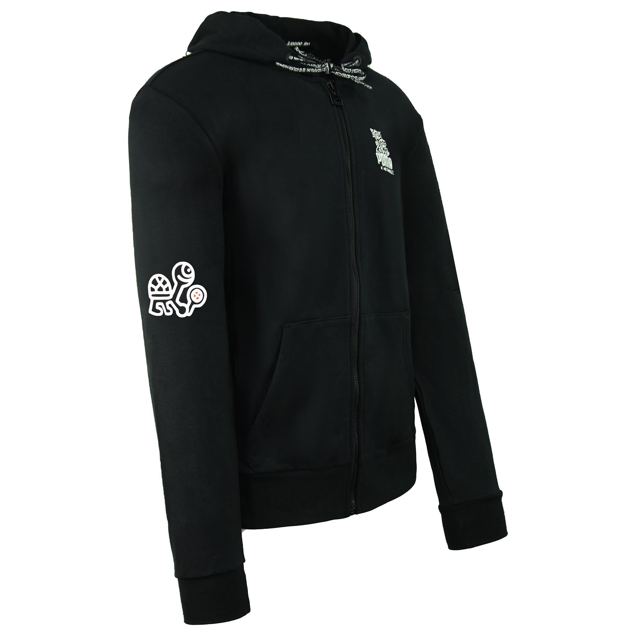 Puma x Mr. Doodle Long Sleeve Zip Up Black Mens Hooded Jumper 598681 01