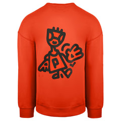 Puma x Mr Doodle Mens Red Graphic Sweatshirt