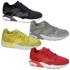 Puma Lightweight Future Mens Trainers Yellow Red Grey Black Lace Up 360135