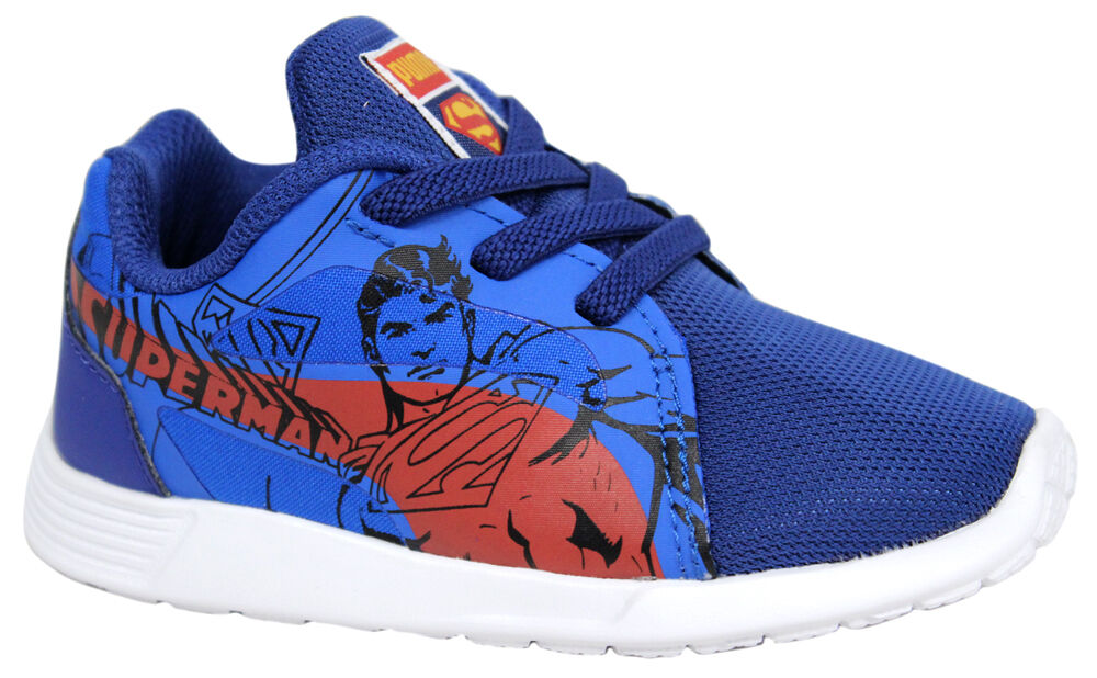 Puma STTrainerEvo SupermanAC Inf Kids Lace Up Blue Trainers 362242 01 U61