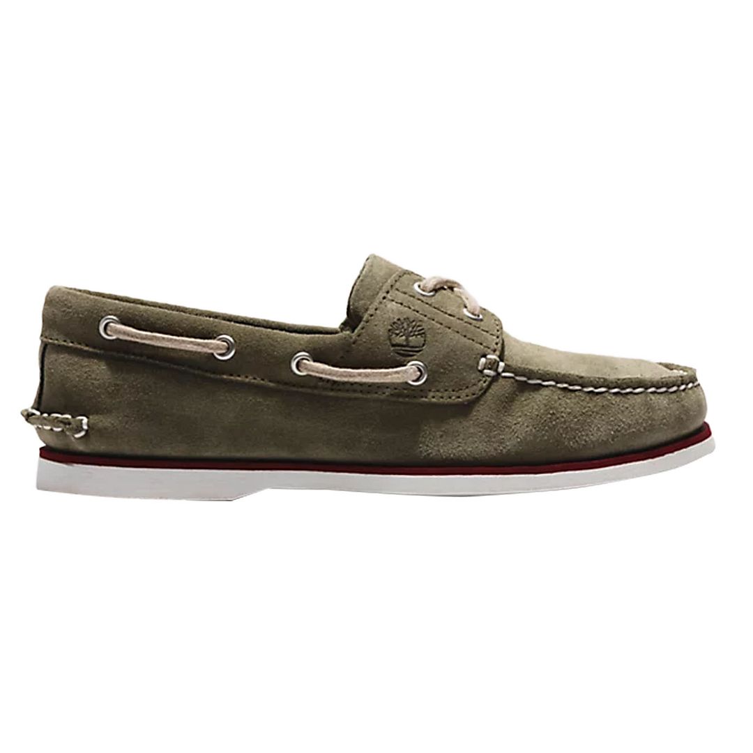 Timberland Classic Mens Green Boat Shoes